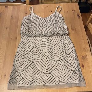 NWT! Adrianna Papell Plus Sequin Beaded Dress 14W